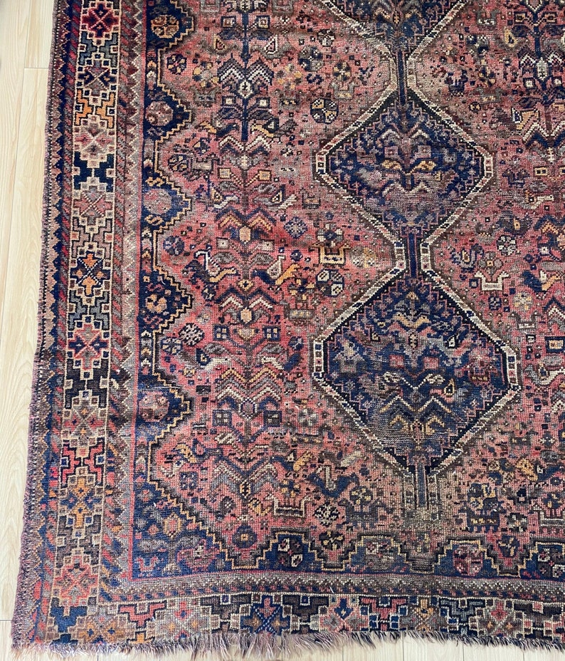 Antique area rug ,6854 ft, living room rug , wool rug , bedroom rug, entryway rug image 1