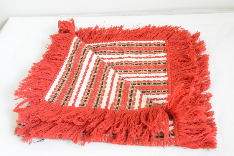 Vintage Throw Rug in Bright Red Throw Kilim/door Rug With Etsy