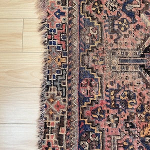 Antique area rug ,6854 ft, living room rug , wool rug , bedroom rug, entryway rug afbeelding 6