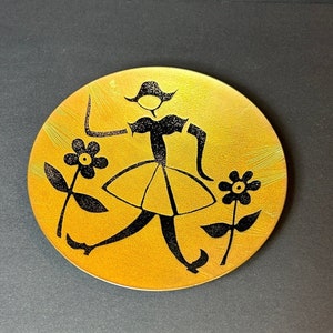 De Passille Sylvestre vintage enamel copper plate