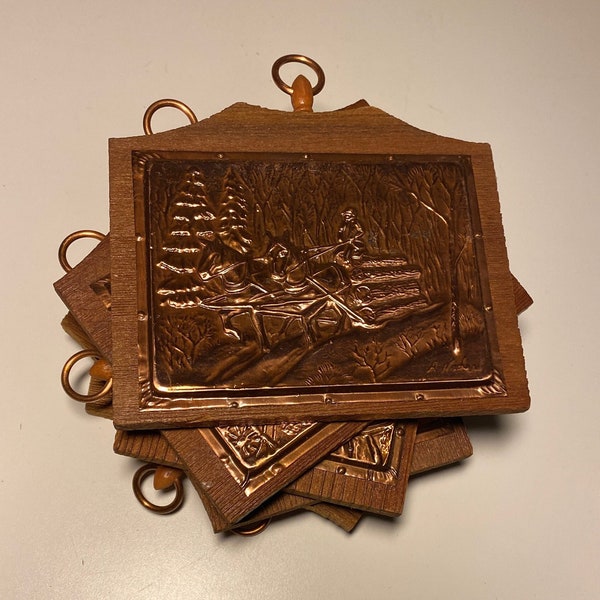 Albert Nadeau copper art plaques