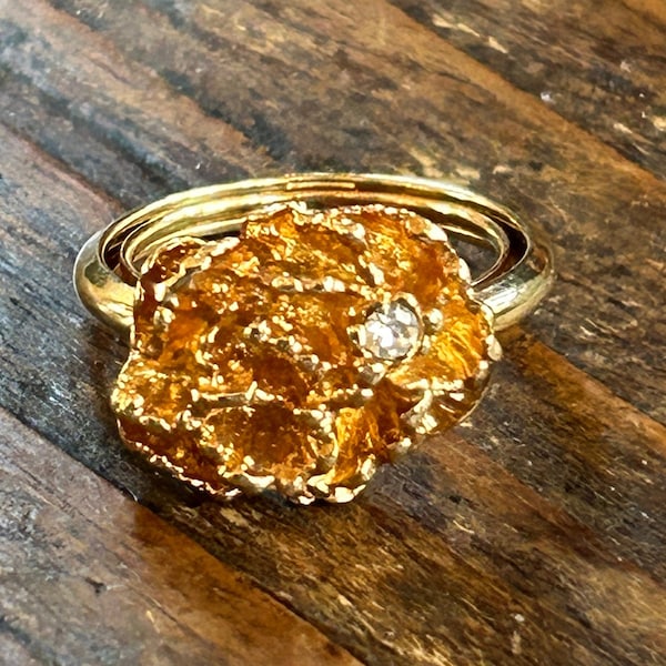 Ring Avon Gold Floral Vintage