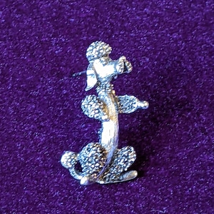 Poodle Brooch, Gerry’s, Silver Toned, Vintage