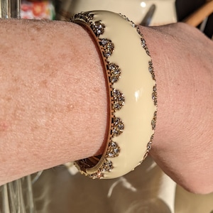 Stella & Dot Pave Open Bar Rose Gold Bracelet - Gently pre-loved!