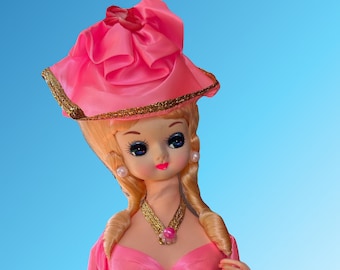 Muñeca Bradley vintage, Southern Belle, vestido rosa