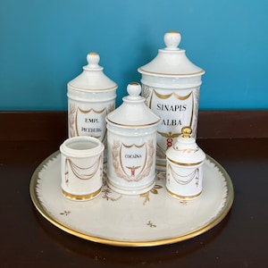 Apothecary jars, vintage, French, Portuguese,
