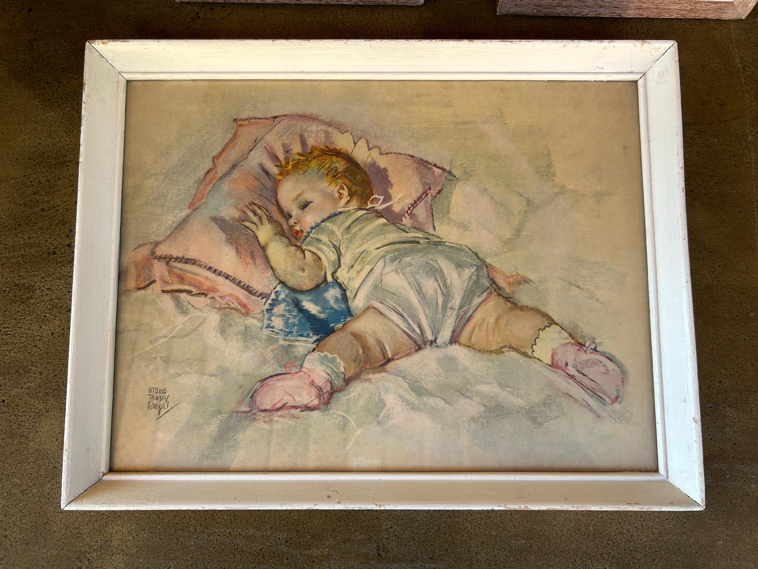 子供の絵画(プリント)　ヴィンテージ 子供の絵画(プリント) ヴィンテージ 美術品・アンティーク