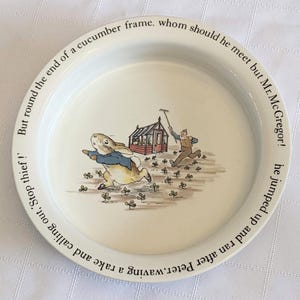 Peter Rabbit Bowl, ca. 1990, Beatrix Potter Designs, Wedgwood of Etruria & Barlaston, gemaakt in Engeland, vintage
