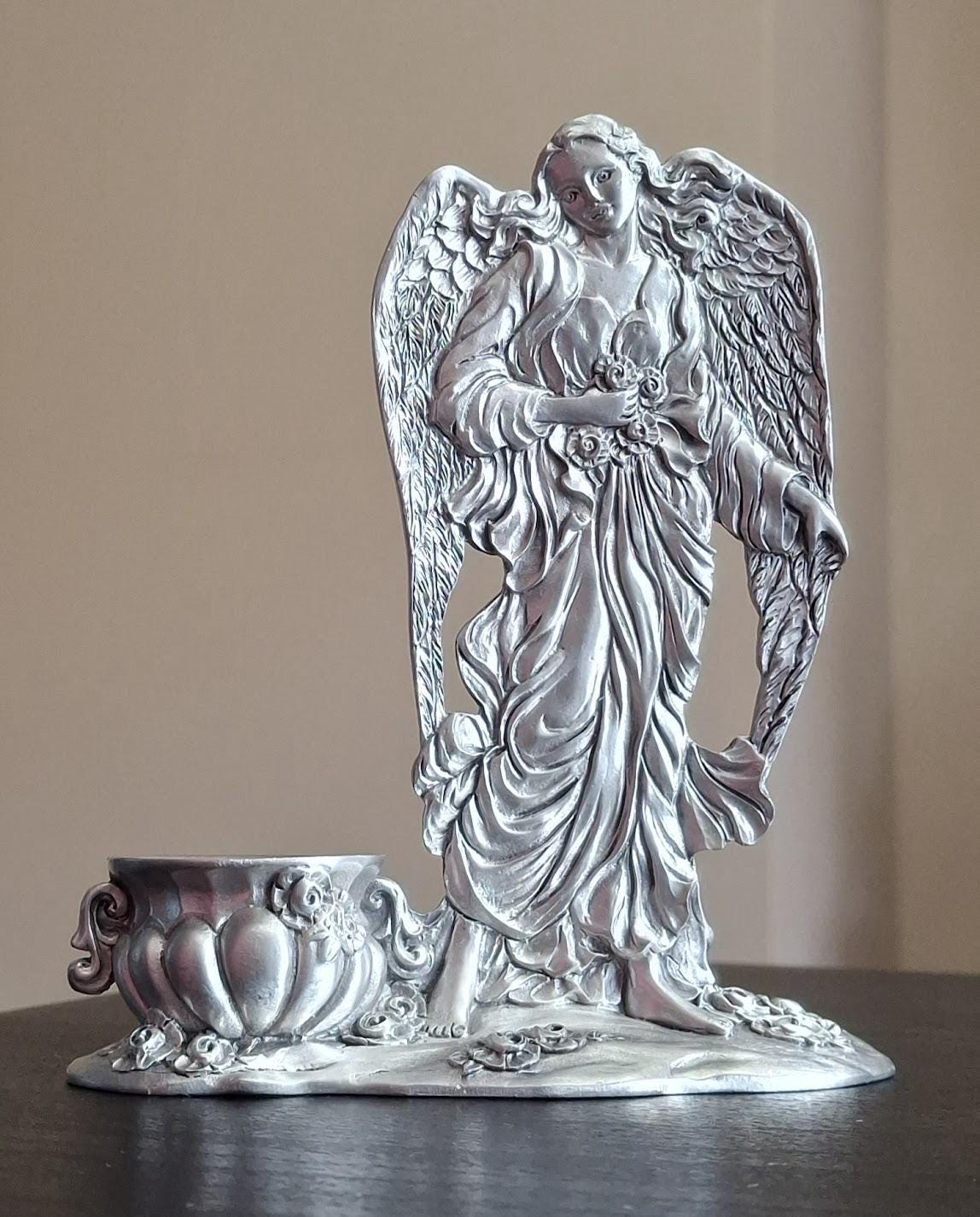 キャンドルホルダー エンジェルシーガル ピューター サイン入り カナダ