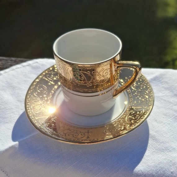 Vintage Gilded Demitasse Espresso Set, Japan, Giftcraft, MCM - Etsy