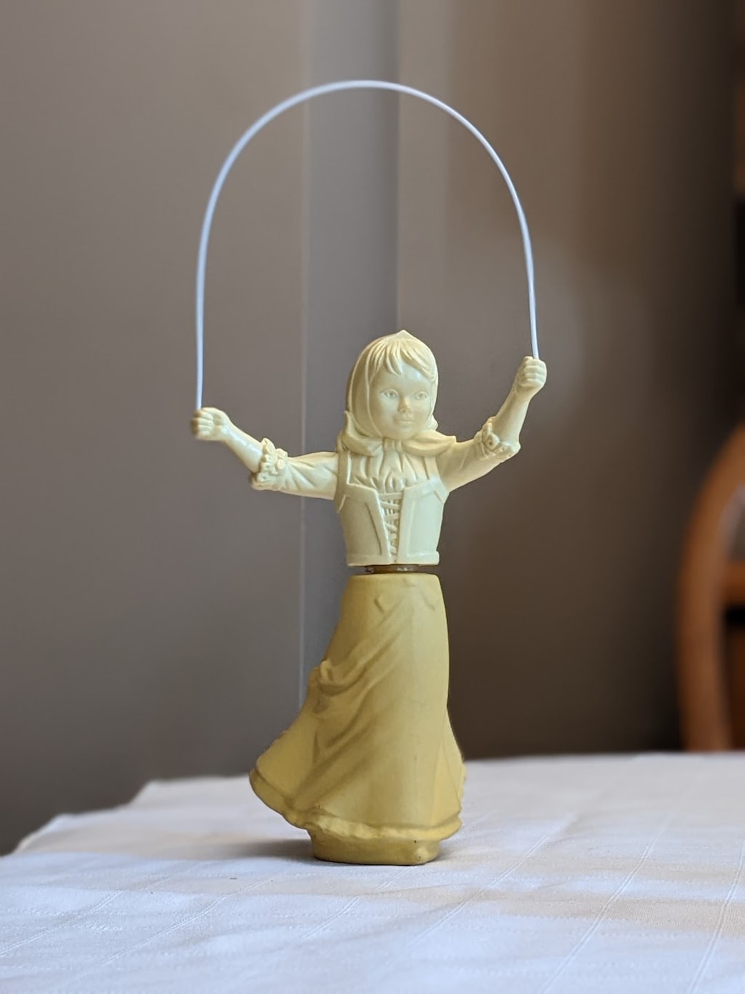 Avon, Skipping Rope, Perfume Bottle, Yellow Glass Girl, “skip-a-rope ...