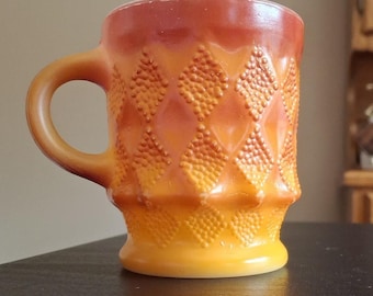 Fire King, Oven Safe, Mug, Kimberly Diamond Pattern, Coffee