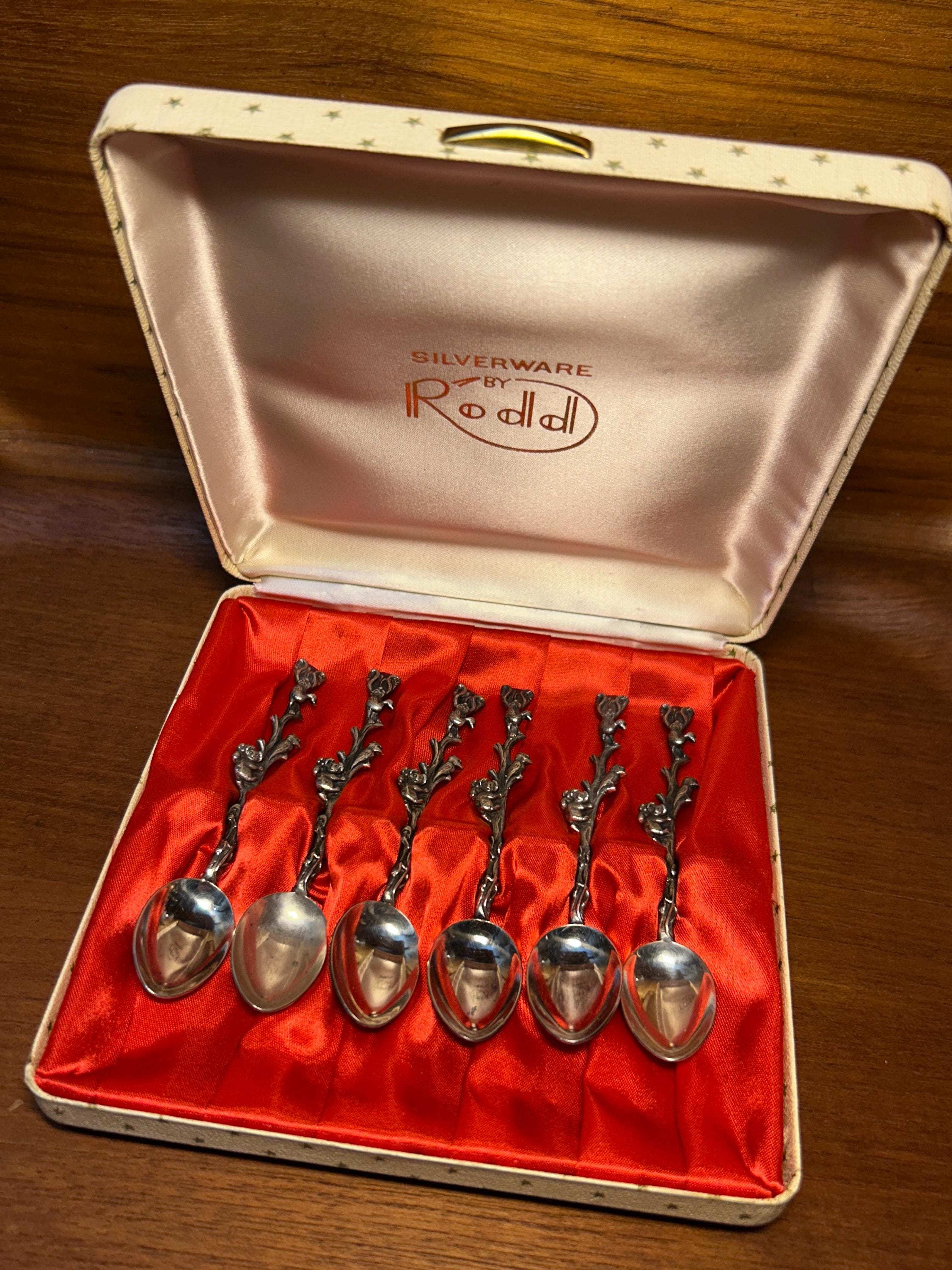 Rodd Spoons, Set 6, Australian Animals, Silver EPNS A1, Vintage