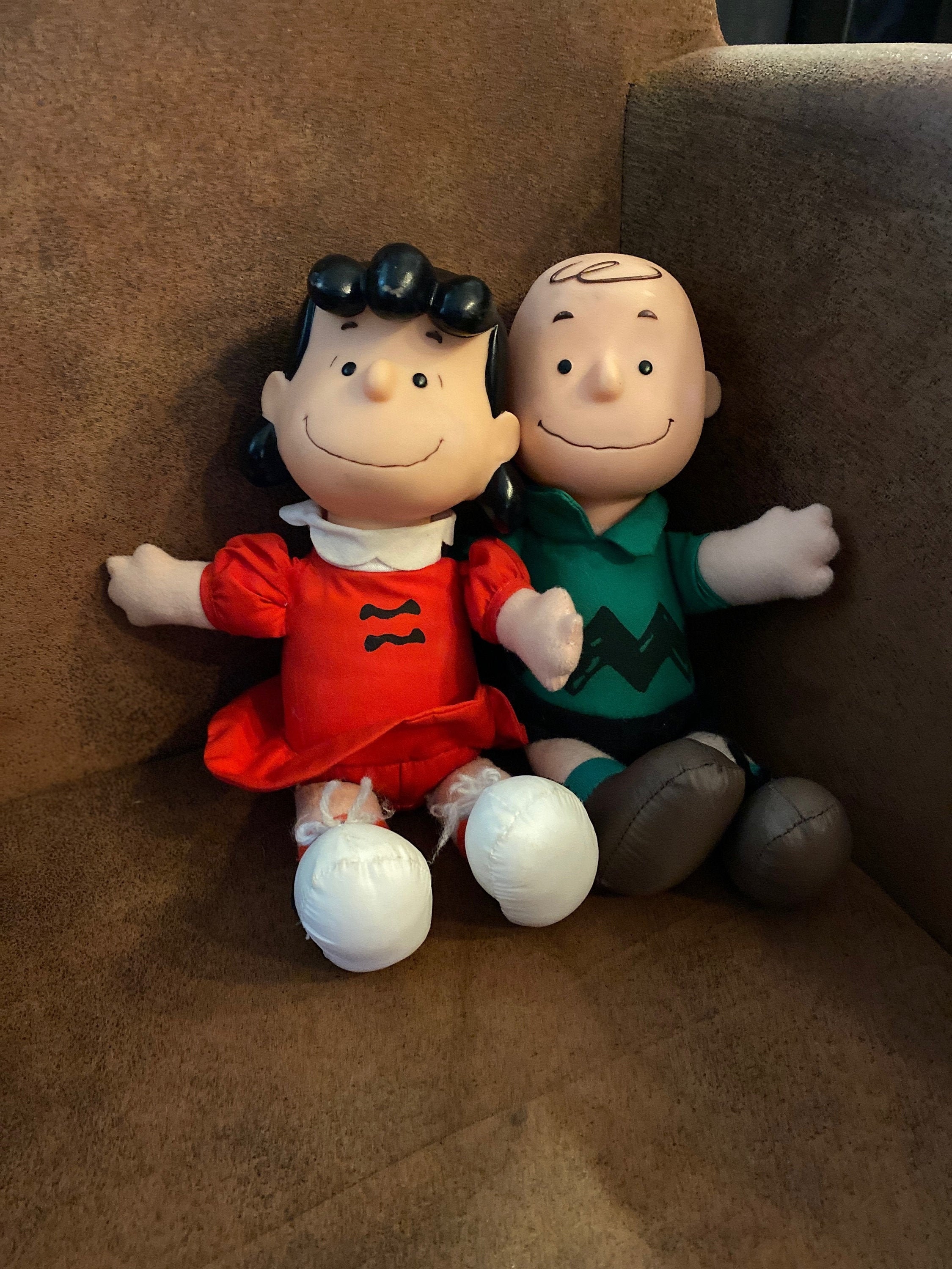 Charlie Brown and Lucy Vintage Dolls 