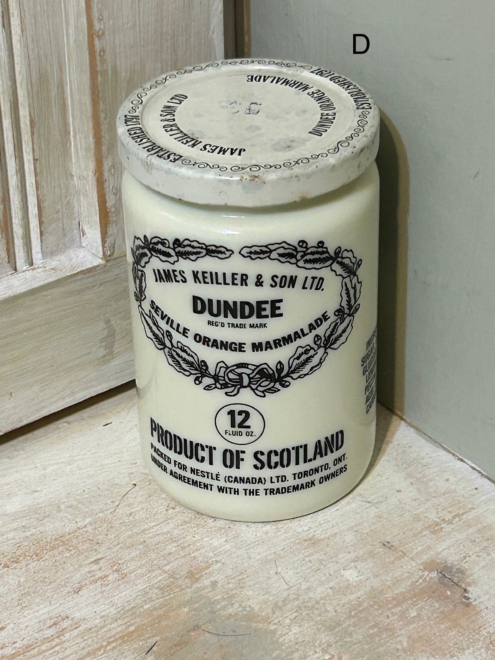 James Keiller & Son Ceramic Stoneware 16oz Orange Marmalade