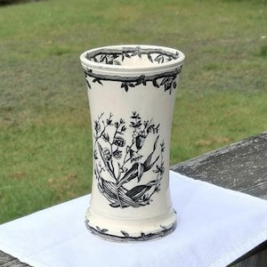 Foley Potteries, J. F. Wileman, Black Toile, Victorian Vase, RARE 1879,  Earthenware, Vase