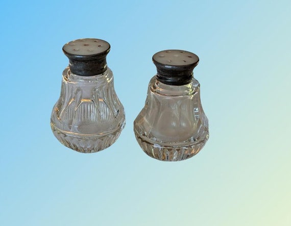 Lot De 4 Salières En Cristal Et Argent Sterling - État Correct - Vintage