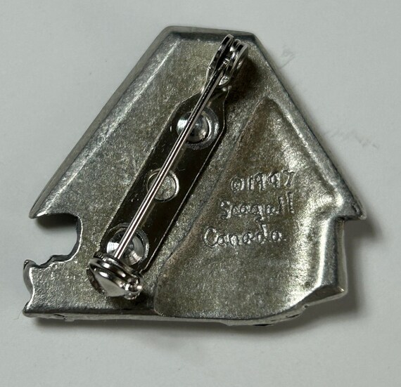 Brooch Seagull Pewter Birdhouse Signed - image 4