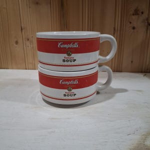 Campbell’s, Tomato Soup, Mugs, 1990s, set of 2