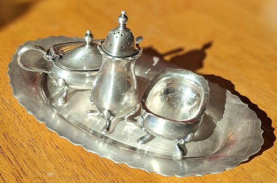 Buy Mappin and Webb, 4 Piece, Condiment Set With Tiny Spoon