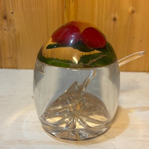 Jam jar Lucite with Spoon Vintage