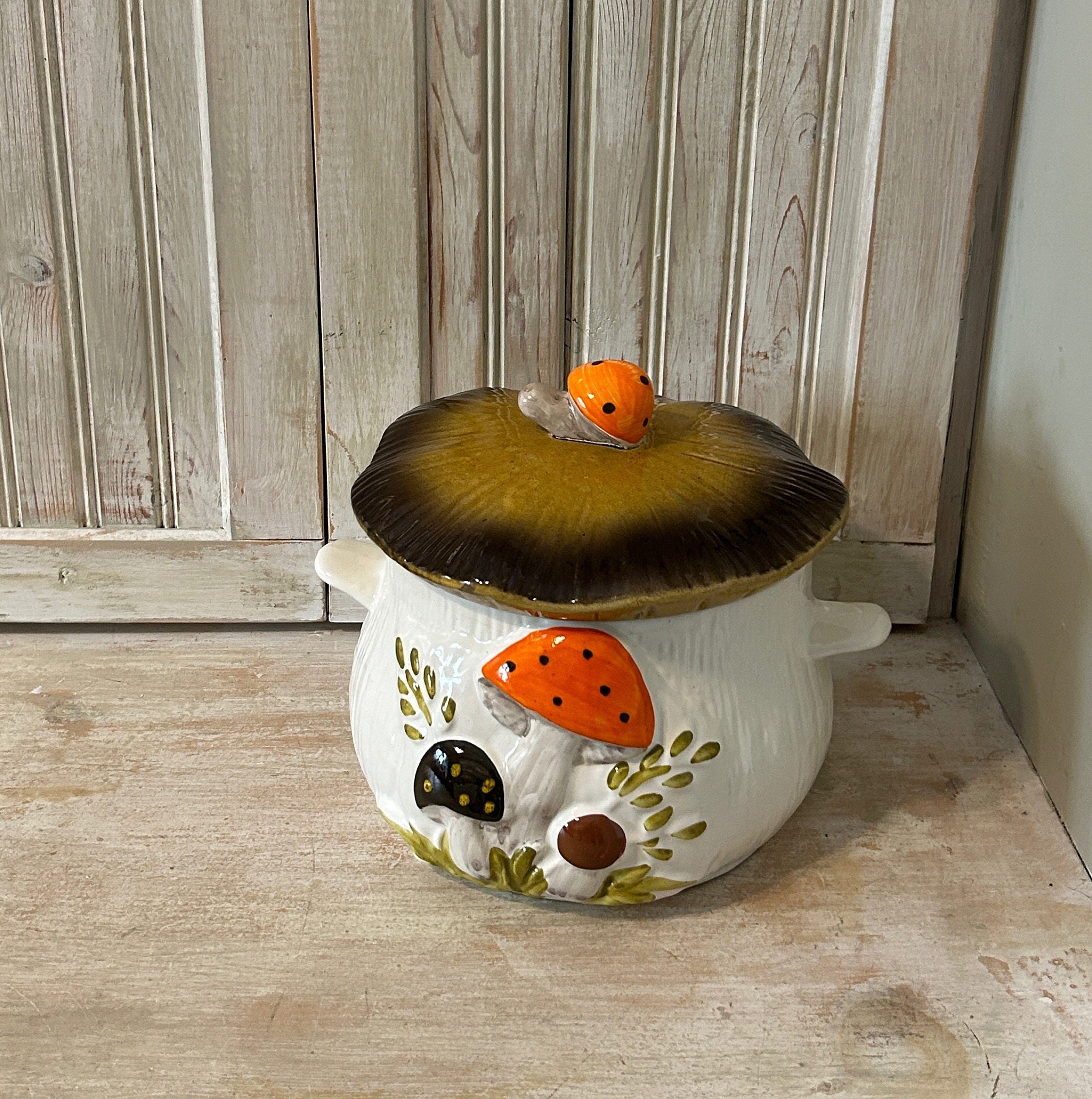 Toadstool Ceramic Soup Bowl With Lid & Spoon – Derbyshire Gift Centre