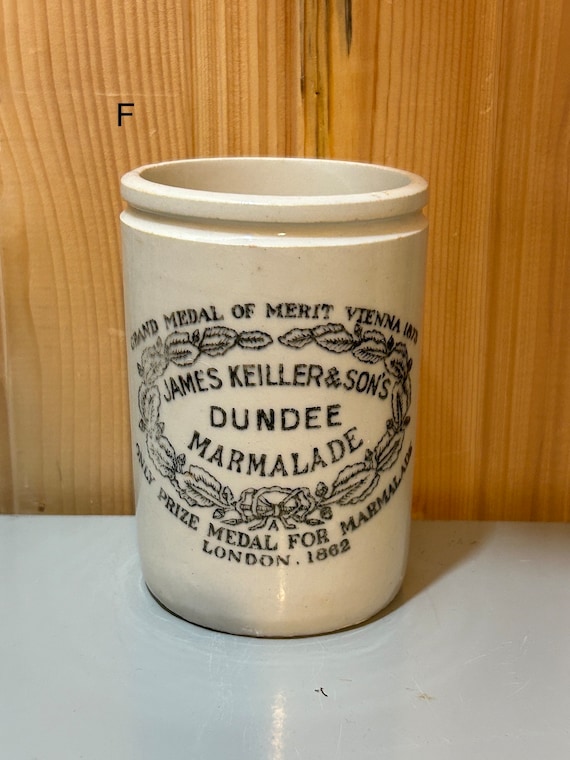 James Keiller & Sons Ltd. Dundee Orange Marmalade Jars, Stoneware