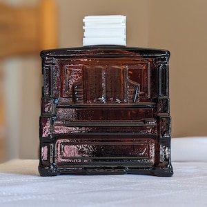 Avon, Piano, Parfumflesje, Vintage, Circa 1970, Heren Keulen, Collectible, Bruin glas, Vintage, Circa 1970