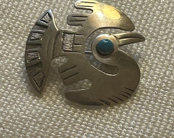 Brooch, Old Cuzco, 925, bird, Inca, Peruvian  vintage