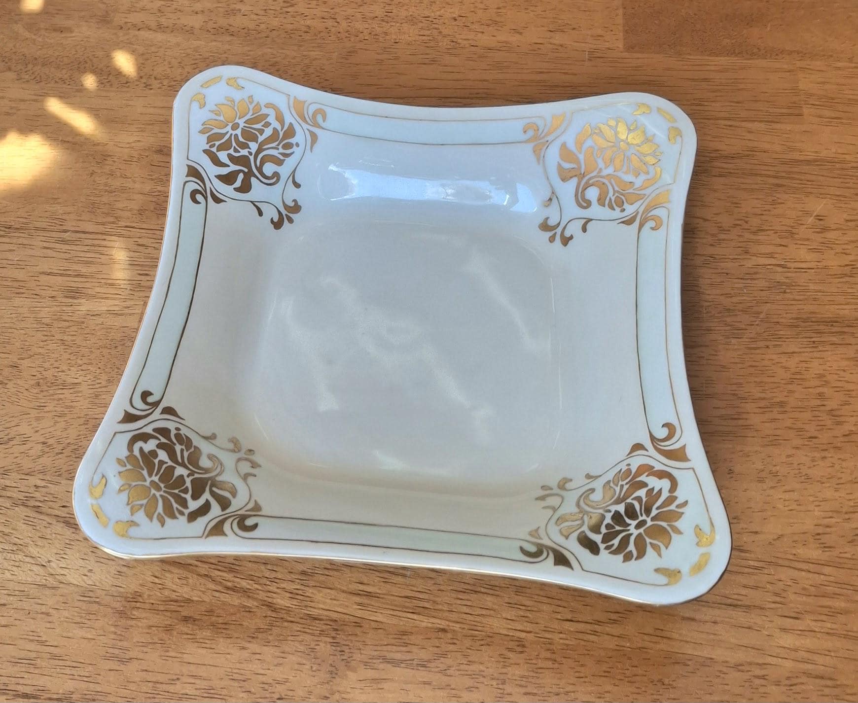 Hutschenreuther, Gelb, Dish, Bavarian, Vintage, Porcelain, 1910s