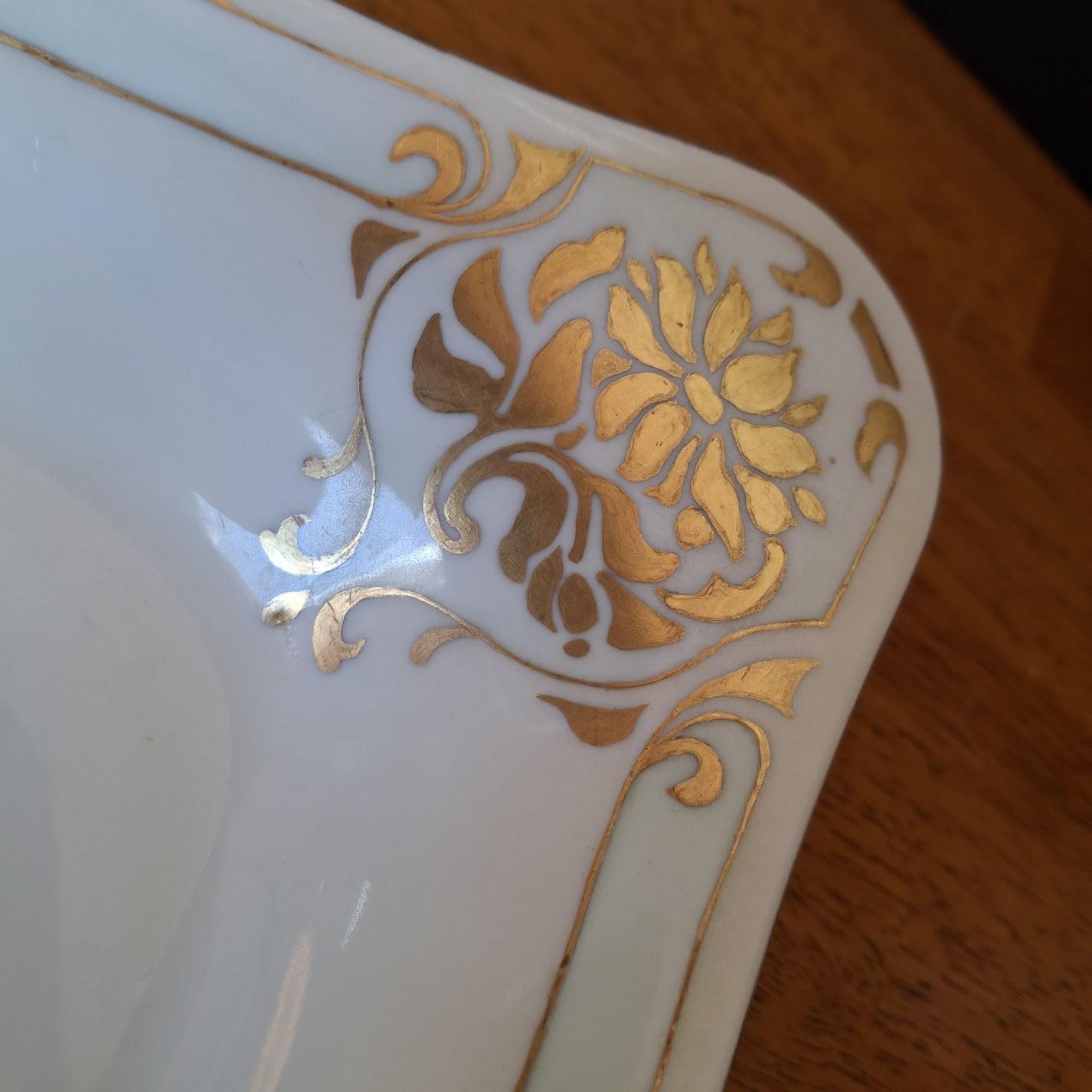 Hutschenreuther, Gelb, Dish, Bavarian, Vintage, Porcelain, 1910s