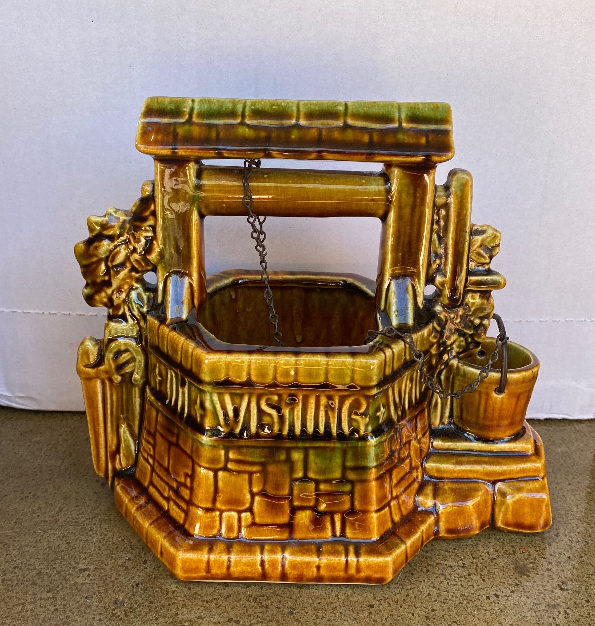 Mccoy Vintage Wishing Well Planter - Etsy