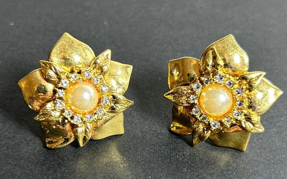 Earrings Jesara Designer Gold Tone Vintage - image 2