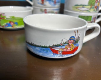 60s 70s Campbells SOUP BOWL スープボウル キャンベル Vintage Campbell's Kids Soup Bowls With Handle - Etsy