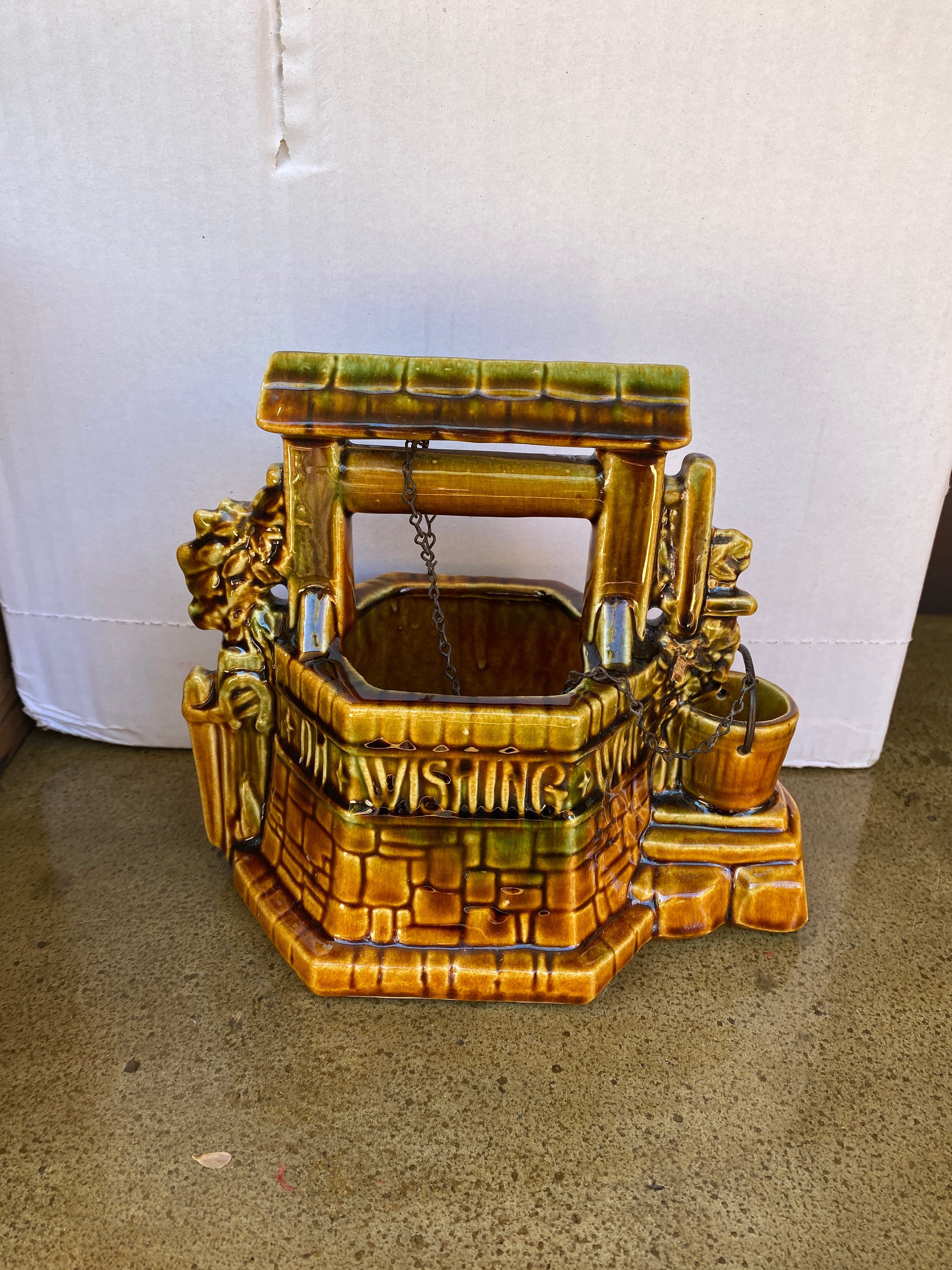 Mccoy Vintage Wishing Well Planter - Etsy