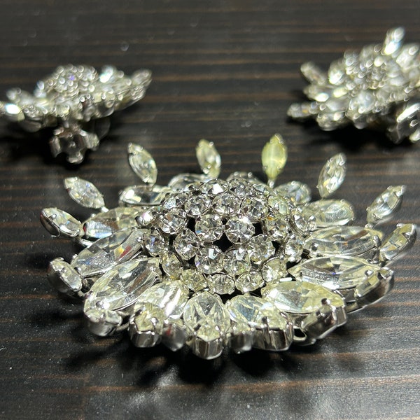 Sherman brooch and clip earrings