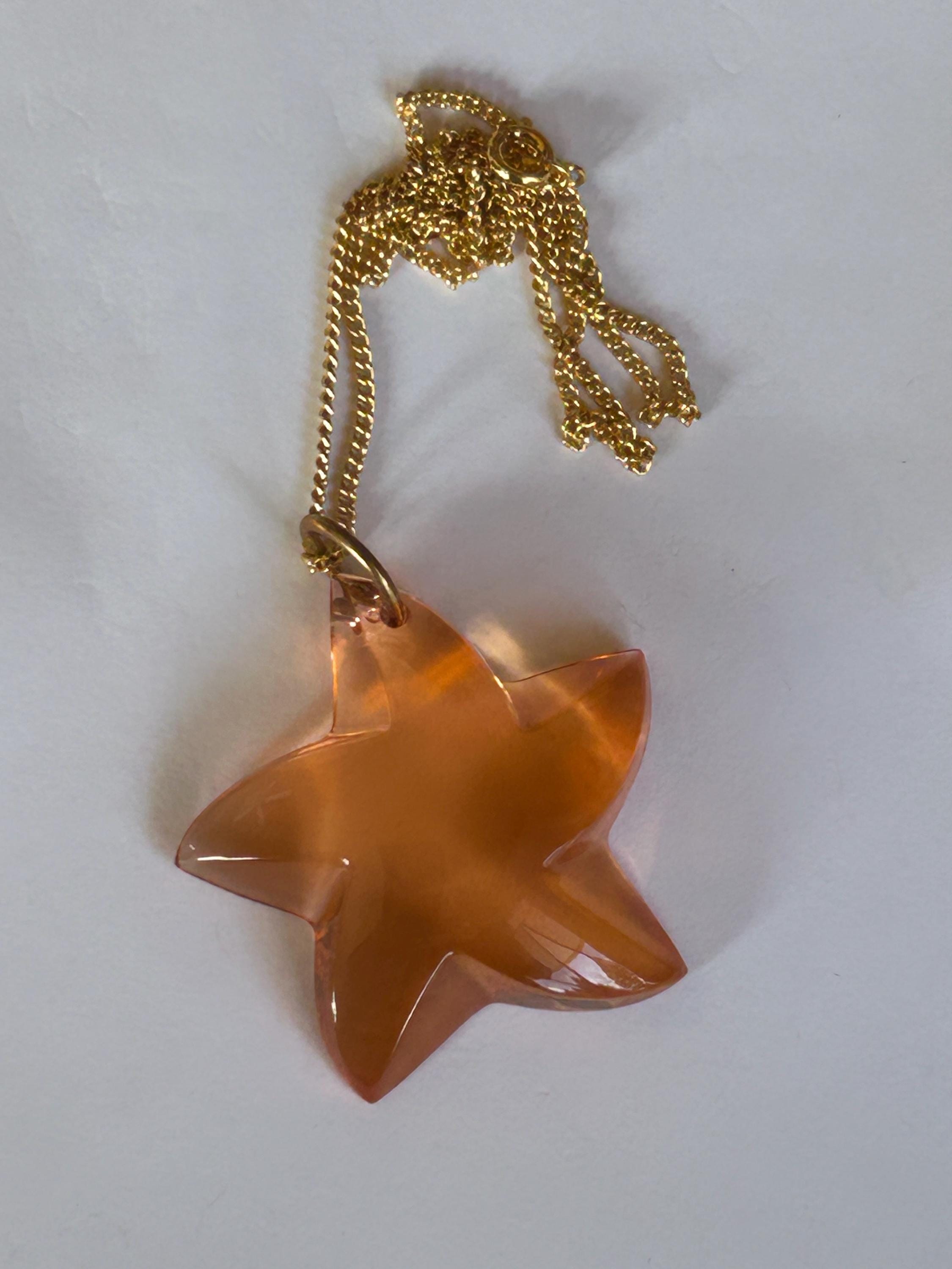 Baccarat Crystal Star Necklace Vintage - Etsy