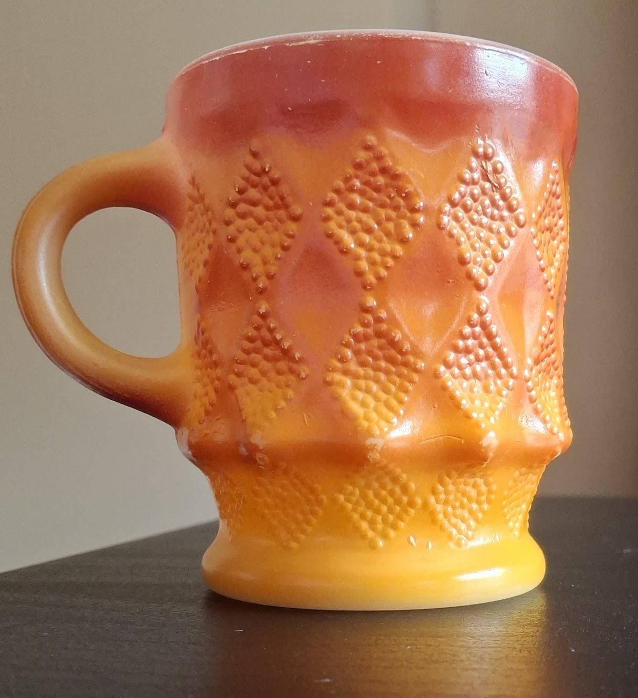 Fire King, Oven Safe, Mug, Kimberly Diamond Pattern, Coffee
