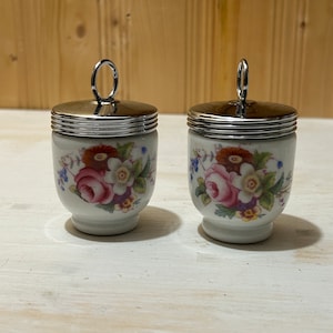 Royal Worcester,  set of 2 egg coddlers, Louise