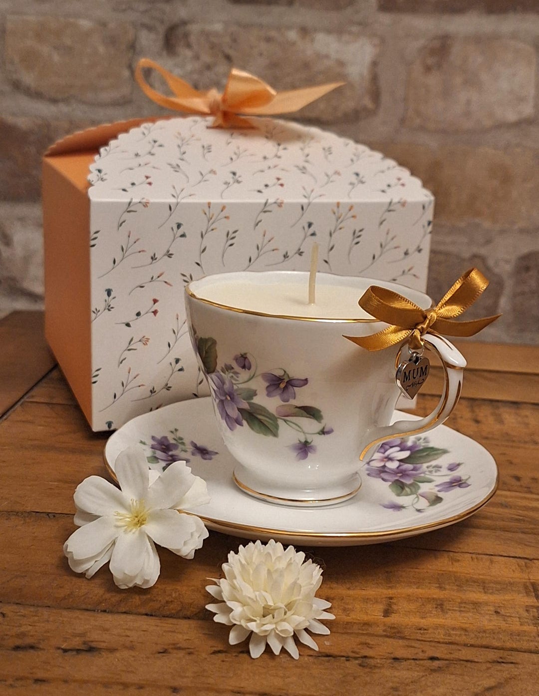 Pretty Vintage Tea Cup Candle - Etsy