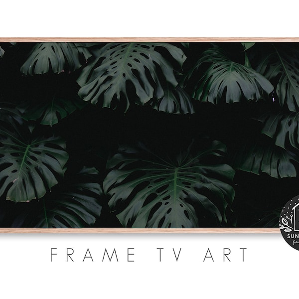 Monstera Frame Tv Art - Botanical Tv Art, Plants Art Tv, Floral Frame Art Tv, Nature Digital Art, Art for TV, Photography, Digital Download