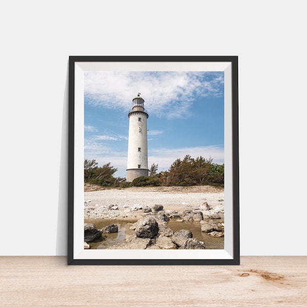 Lighthouse Photo - 8x10 Printable Nautical Ocean Coastal Shore Waterfront Beach Lake Sea Scenery Outdoors Landscape Nature Instant Download