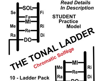 Chromatic Solfege Tonal Ladder - Student Practice Model (10 Pack)