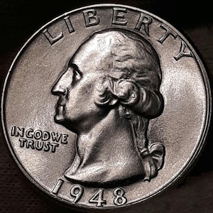 1948-P Washington Quarter BU Stempelglanz 90% Silber