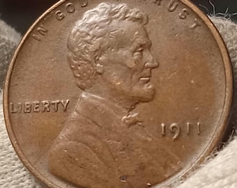 Penny Lincoln Wheat del 1911-P, quasi fior di conio, patinato.