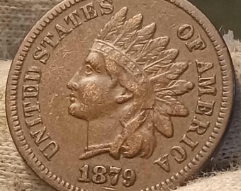 1879-P Indian head penny Extremely Fine+ condition tougher date better date