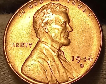 1946-S Lincoln wheat penny UNC uncirculated