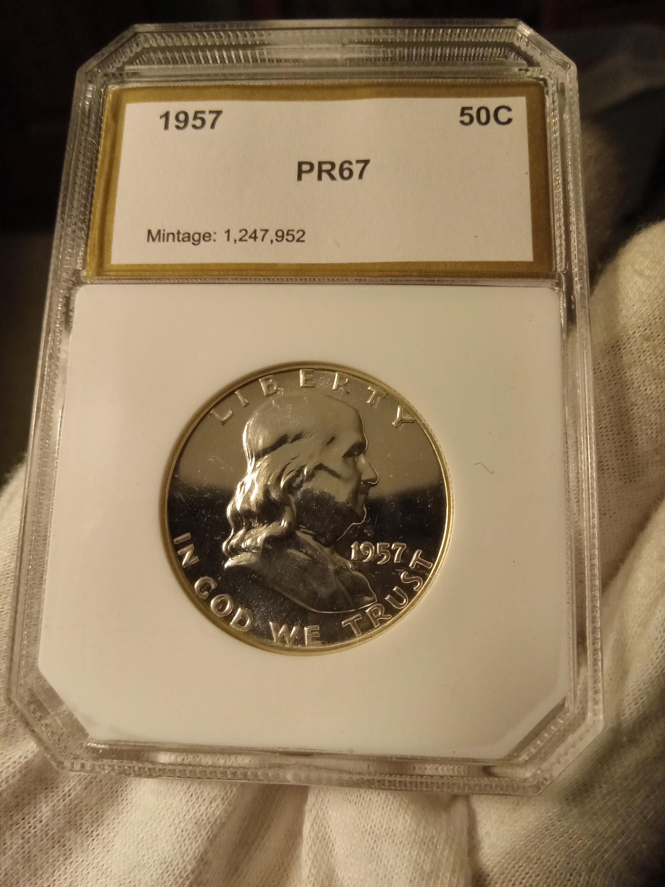 1950 D 50C Franklin Mezzo Dollaro Moneta (Scelta UNC) 90% Argento Uncertified EUR 88,90 - IT - Foto 7