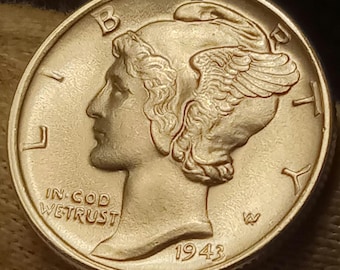 1943-D Mercury Dime Brilliant uncirculated Full Split Bands FSB MS 65 condition