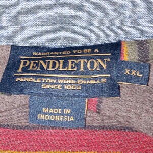 Pendleton Woolen mills Western Shirt, Striped Button Down size XXL Brand new never worn image 3
